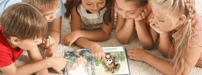 COLLAGE DE LECTORES - NIÑOS LEYENDO